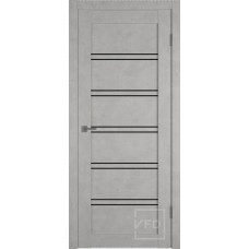 Дверь межкомнатная ВФД Атум Про X28 Антик лофт, стекло черное "Лакобель черный"